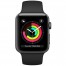 Apple Watch Series 3 38mm, Vesmírně šedý hliník - černý sportovní řemínek