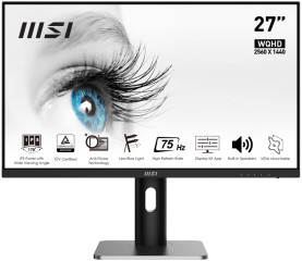 MSI PRO MP273QP plochý počítačový monitor 68,6 cm (27&quot;) 2560 x 1440 px Wide Quad HD LED Černá, Stříbrná č.1