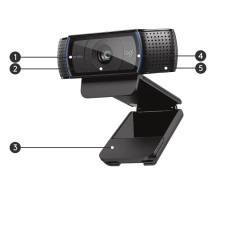 Logitech Hd Pro C920 webkamera 3 MP 1920 x 1080 px USB 2.0 Černá č.3