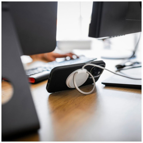 Bezdrátová nabíječka FIXED MagPad s podporou uchycení MagSafe a stojánkem, 15W, bílá č.4