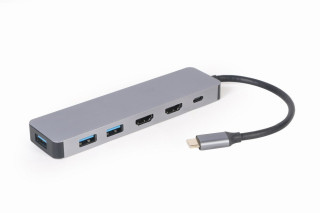 Gembird A-CM-COMBO3-03 USB Type-C 3-v-1 multiportový adaptér (Hub + HDMI + PD) č.1