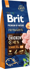 BRIT Premium by Nature Senior Small&amp;Medium Chicken - suché krmivo pro psy - 15 kg č.1