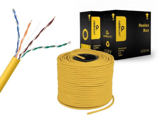 Gembird UPC-5004E-SOL-Y CAT5e UTP LAN kabel (CCA), pevný, 305m, žlutý č.1