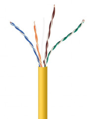 Gembird UPC-5004E-SOL-Y CAT5e UTP LAN kabel (CCA), pevný, 305m, žlutý č.2