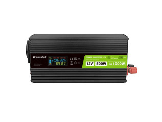 Green Cell PowerInverter LCD 12V 500W/10000W car inverter with display - pure sine wave č.2