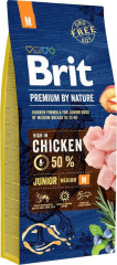 BRIT Premium by Nature Junior Medium Chicken - suché krmivo pro psy - 15 kg č.1