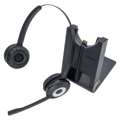 Jabra Pro 920 Duo Sluchátka s mikrofonem Bezdrátový Přes hlavu Kancelář / call centrum Černá č.1