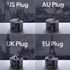 AUKEY PA-TA07 Universal Travel Adapter Charger 35W with USB-C &amp; USB-A UK USA EU AUS CHN 150 Countries č.2