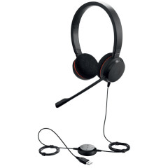 Jabra Evolve 20 MS Stereo Sluchátka s mikrofonem Kabel Přes hlavu Kancelář / call centrum USB Typ-A Černá č.2