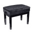 NN ŁAWA 2 WL - klavírní lavice s úložným prostorem, velur, černá