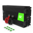 Green Cell INV24 zdroj/transformátor Auto 1500 W Černá