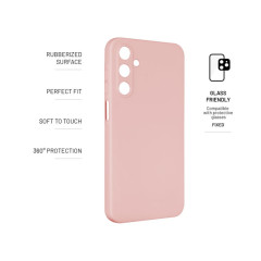 Zadní pogumovaný kryt FIXED Story pro Samsung Galaxy A55 5G, růžový č.3