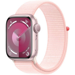 Apple Watch Series 9 41mm Růžový hliník se světle růžovým provlékacím sportovním řemínkem č.1