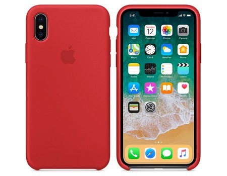 Apple iPhone X Silicone Case MQT52FEA- Red