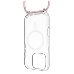 Pouzdro FIXED MagPure Neck s růžovou šňůrkou na krk pro Apple iPhone 16 Pro č.2