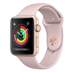 Apple Watch series 3 42mm, Zlatý hliník - pískově růžový sportovní řemínek