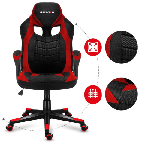 Herní židle Huzaro FORCE 2.5 Red Mesh č.12