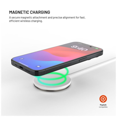 Bezdrátová nabíječka FIXED MagPad s podporou uchycení MagSafe a stojánkem, 15W, černá č.5