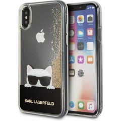 Karl Lagerfeld Choupette Sunglass TPU pouzdro iPhone X/XS zlaté