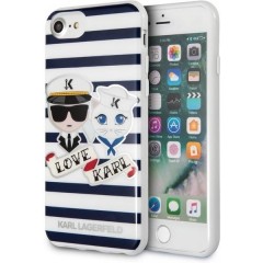 Karl Lagerfeld Sailor Stripes KLHCI8KSS TPU pouzdro iPhone 7/8 černé