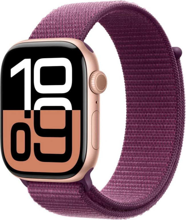 Apple Watch Series 10 46mm Plum Sport Loop - Rose Gold