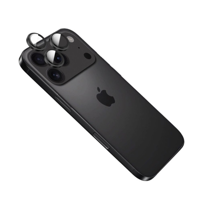Ochranná skla čoček fotoaparátů FIXED Armor Camera Glass pro Apple iPhone 17 Pro/Pro Max, černá