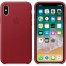 Apple iPhone X Leather Case MQTE2ZMA/A - Red