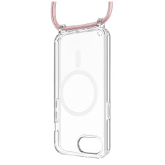Pouzdro FIXED MagPure Neck s růžovou šňůrkou na krk pro Apple iPhone 16e č.2