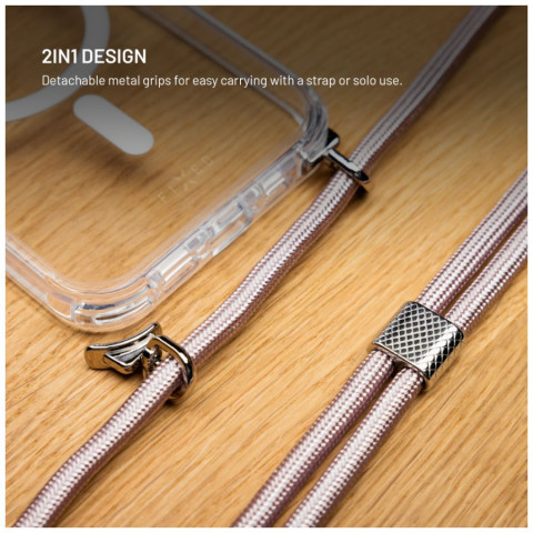 Pouzdro FIXED MagPure Neck s růžovou šňůrkou na krk pro Apple iPhone 17 Pro č.4