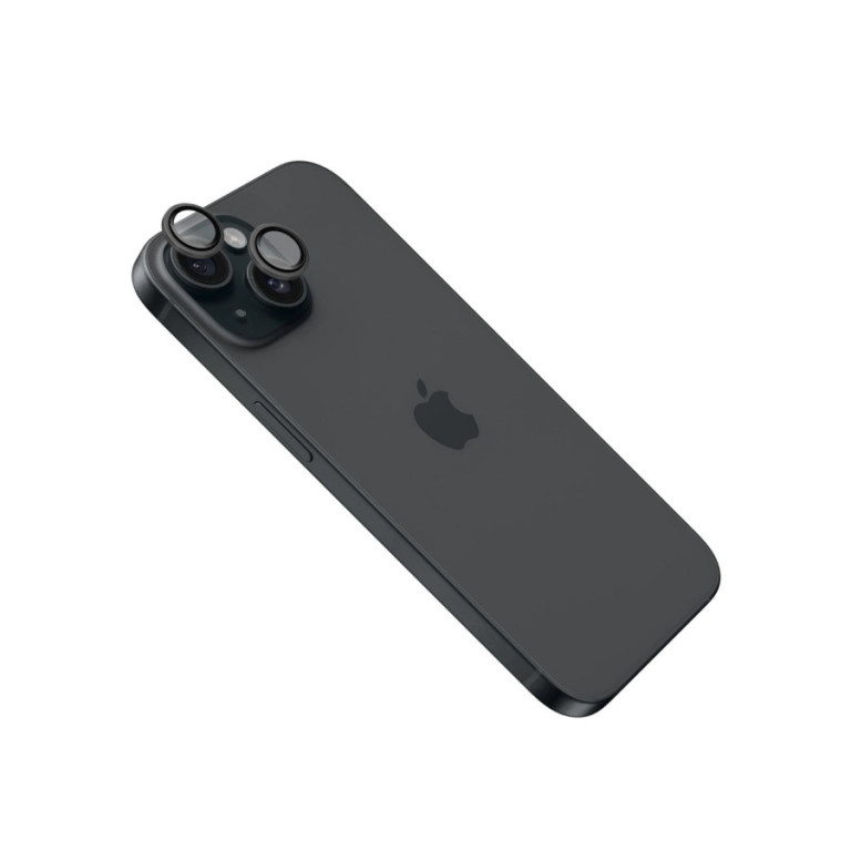 Ochranná skla čoček fotoaparátů FIXED Camera Glass pro Apple iPhone 15/15 Plus, šedá