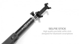 Teleskopická selfie stick FIXED v luxusním hliníkovém provedení s BT spouští, černá č.3