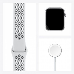 Apple Watch Nike SE (2020) 40mm stříbrný hliník s platinovým/černým sportovním řemínkem č.3
