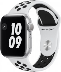 Apple Watch Nike SE (2020) 40mm stříbrný hliník s platinovým/černým sportovním řemínkem č.1