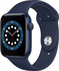 Apple Watch Series 6 44mm modrý hliník s námořnicky tmavomodrým sportovním řemínkem kategorie A č.1
