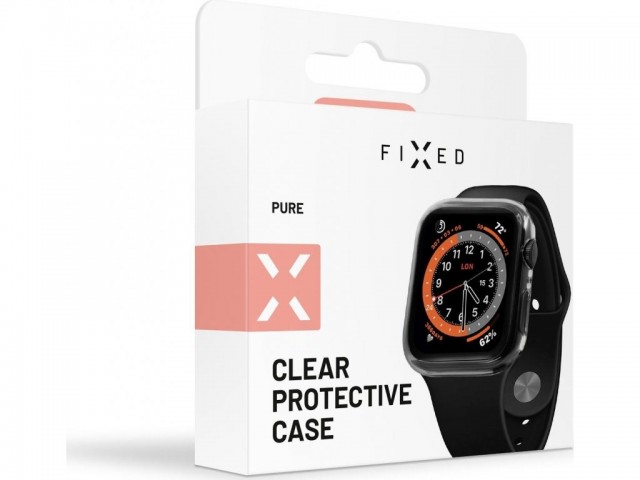 Ochranné pouzdro FIXED Pure s temperovaným sklem pro Apple Watch 44mm, čiré č.3