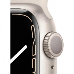 Apple Watch Series 7 45mm bílý hliník s bílým sportovním řemínkem č.3