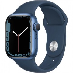 Apple Watch Series 7 Cellular 41mm modrý hliník s modrým sportovním řemínkem č.1