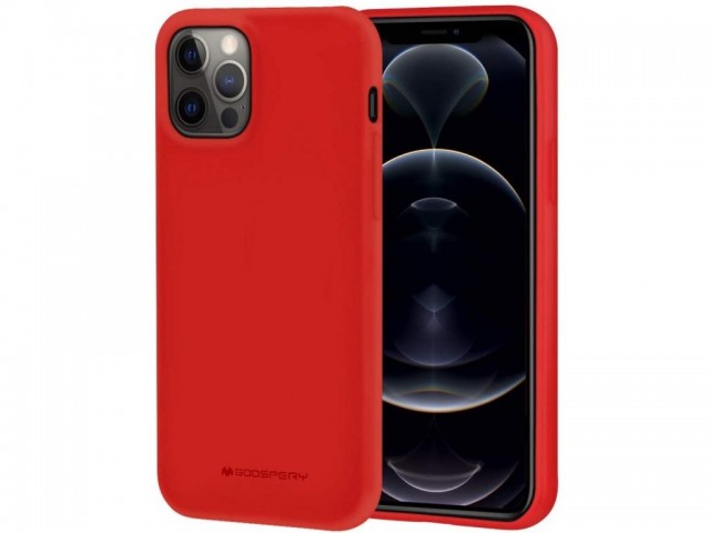 Kryt Mercury soft feeling Jelly pro iPhone 12/12 Pro Max, červený