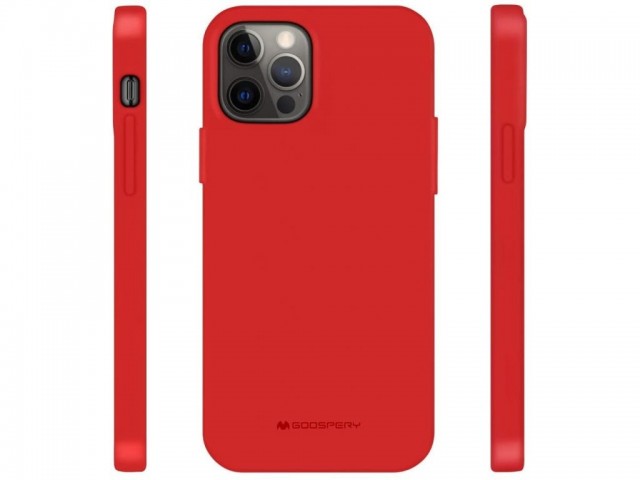 Kryt Mercury soft feeling Jelly pro iPhone 12/12 Pro Max, červený