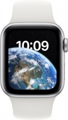 Apple Watch SE (2022) 44mm Cellular Stříbrný hliník s bílým sportovním řemínkem č.2