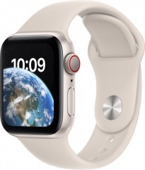 Apple Watch SE (2022) 44mm Cellular Hvězdně bílý hliník s hvězdně bílým sportovním řemínkem č.1