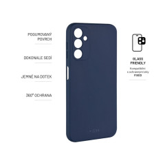 Zadní pogumovaný kryt FIXED Story pro Samsung Galaxy A14/A14 5G, modrý č.2