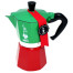 Bialetti 0005323 ruční kávovar Moka konvička 0,24 l Zelená, Červená, Bílá