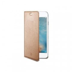 Ultra tenké pouzdro typu kniha CELLY Air pro APPLE iPhone 7/8, PU kůže, růžovozlaté č.1