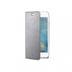Ultra tenké pouzdro typu kniha CELLY Air pro APPLE iPhone 7, PU kůže, stříbrné