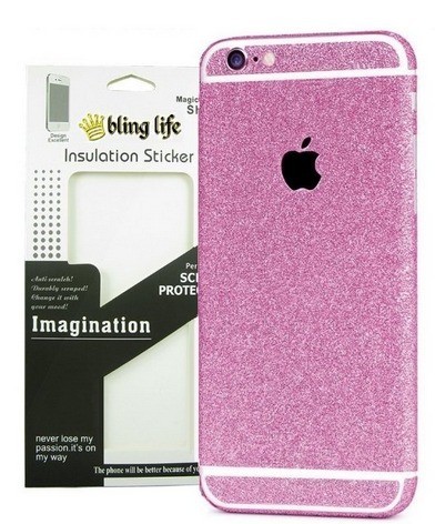 Ozdobné ochranné folie Insulation Sticker na tělo telefonu pro iPhone 6/6s, růžové